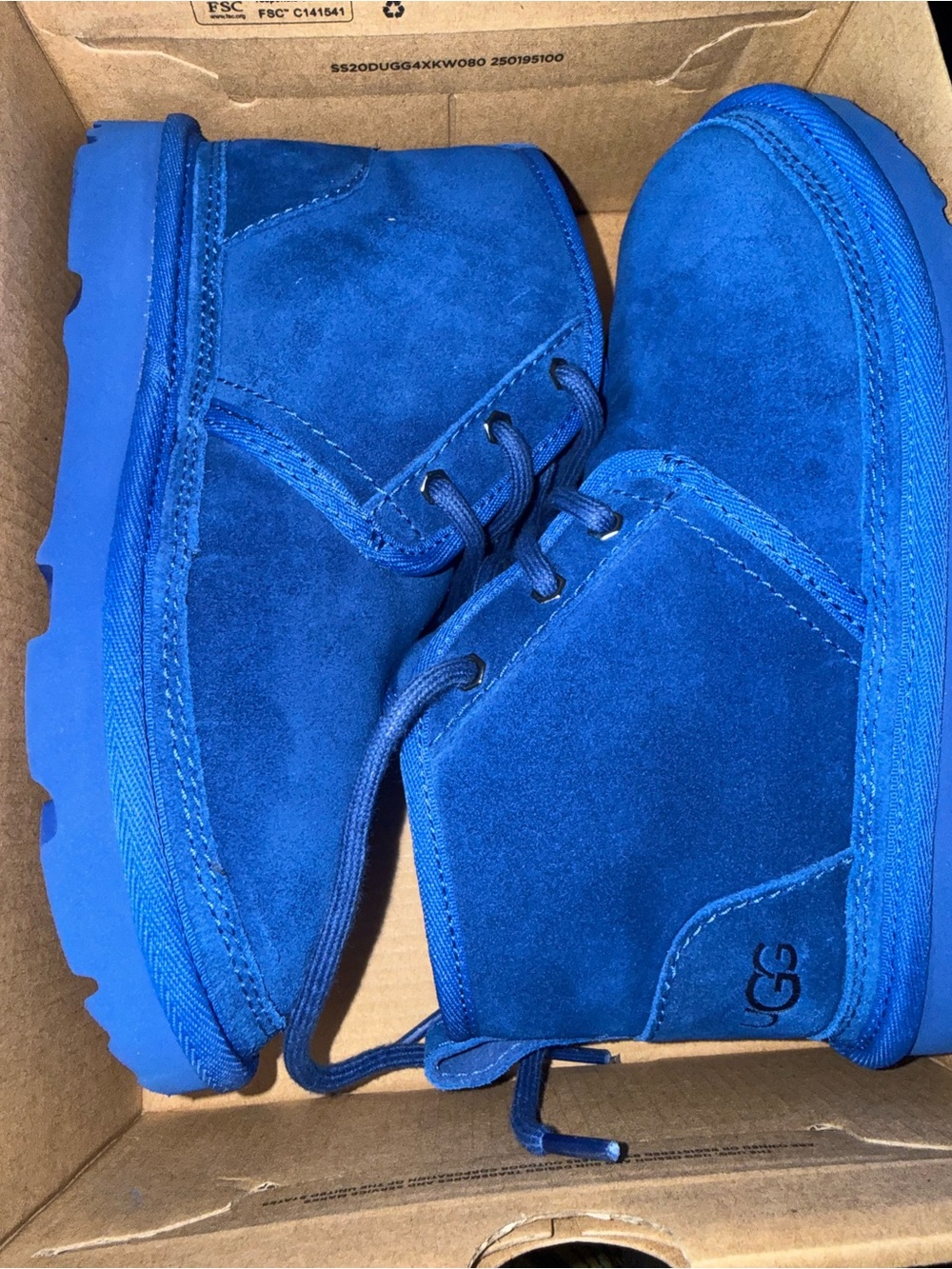 UGG Kids Suede Chukka Boots in Bright Blue